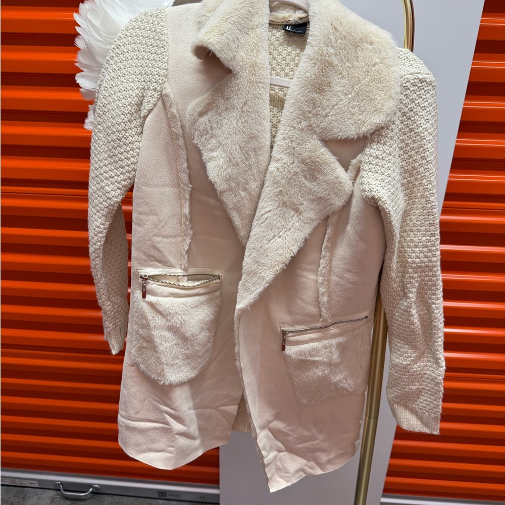 Elegant Cream Women's Coat
